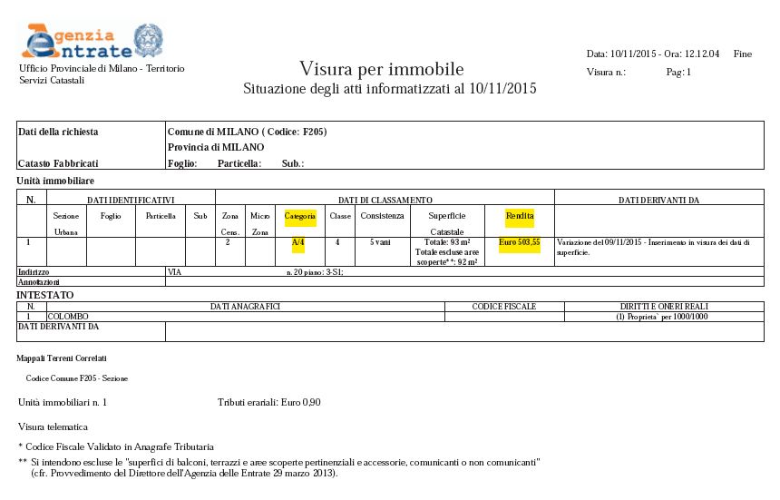 Rendita Catastale Chiedila Subitorisparmia Tempo E Denaro