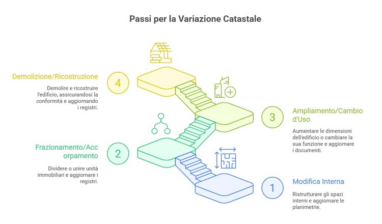 Passi per la variazione catastale